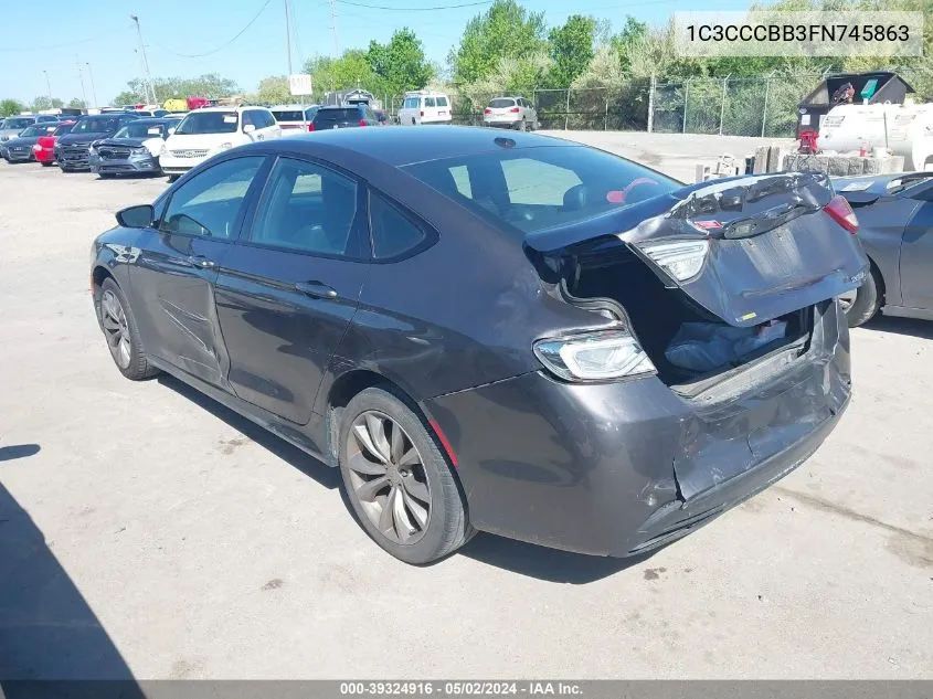 1C3CCCBB3FN745863 2015 Chrysler 200 S