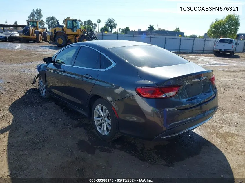 1C3CCCAB3FN676321 2015 Chrysler 200 Limited