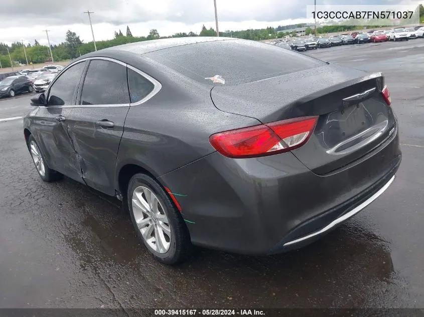 1C3CCCAB7FN571037 2015 Chrysler 200 Limited