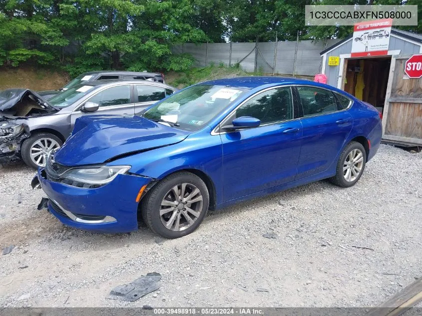 2015 Chrysler 200 Limited VIN: 1C3CCCABXFN508000 Lot: 39498918