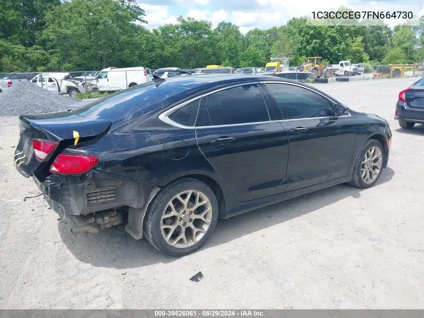 2015 Chrysler 200 C VIN: 1C3CCCEG7FN664730 Lot: 39526061