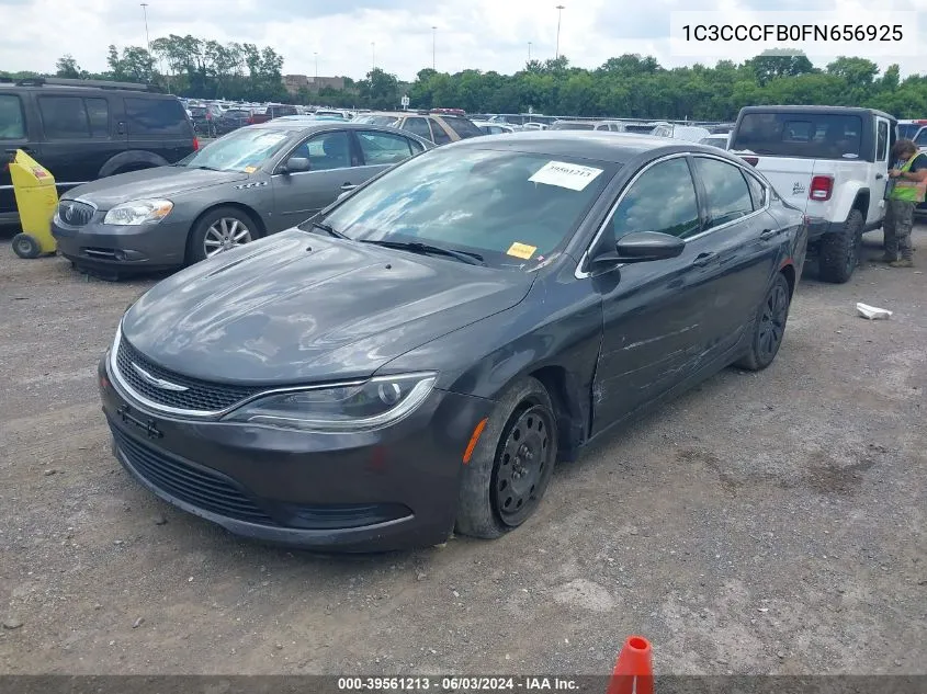 1C3CCCFB0FN656925 2015 Chrysler 200 Lx