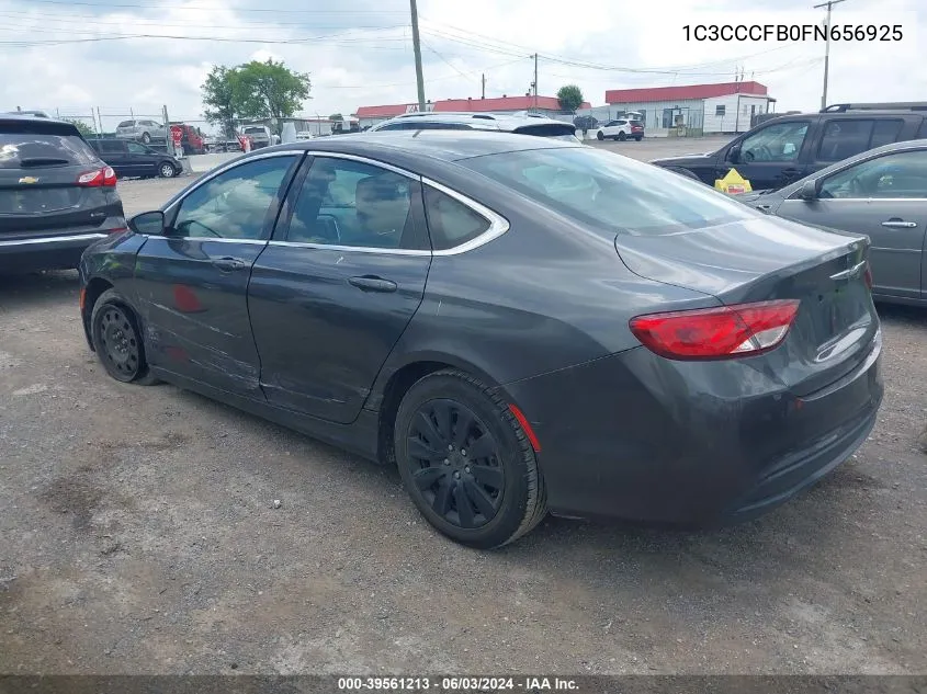 2015 Chrysler 200 Lx VIN: 1C3CCCFB0FN656925 Lot: 39561213