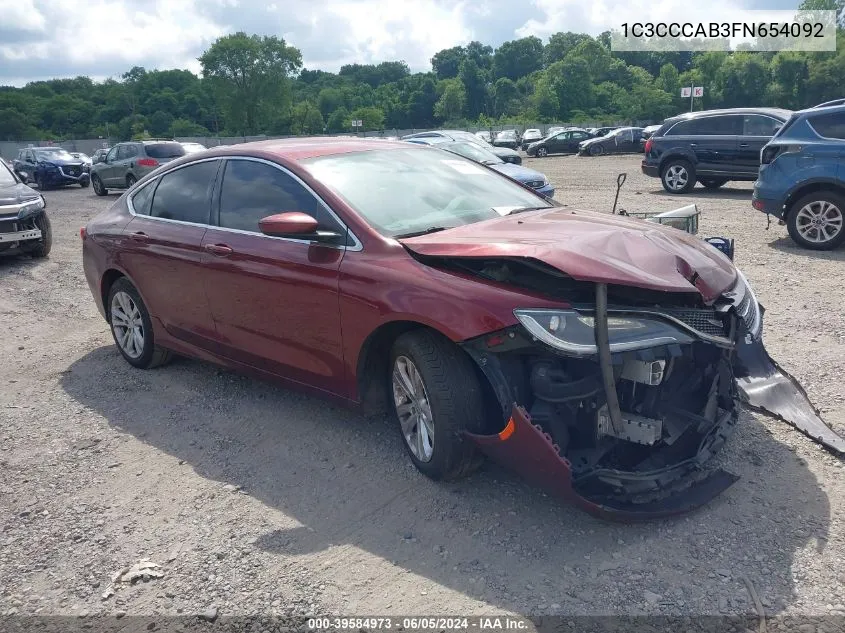 2015 Chrysler 200 Limited VIN: 1C3CCCAB3FN654092 Lot: 39584973