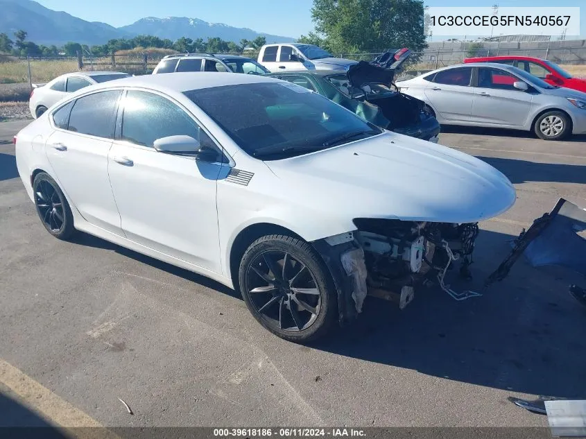 2015 Chrysler 200 C VIN: 1C3CCCEG5FN540567 Lot: 39618186