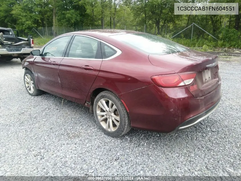 1C3CCCAB1FN604551 2015 Chrysler 200 Limited