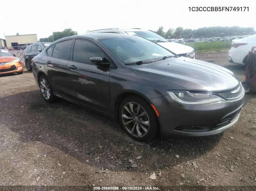 2015 Chrysler 200 S VIN: 1C3CCCBB5FN749171 Lot: 39660818