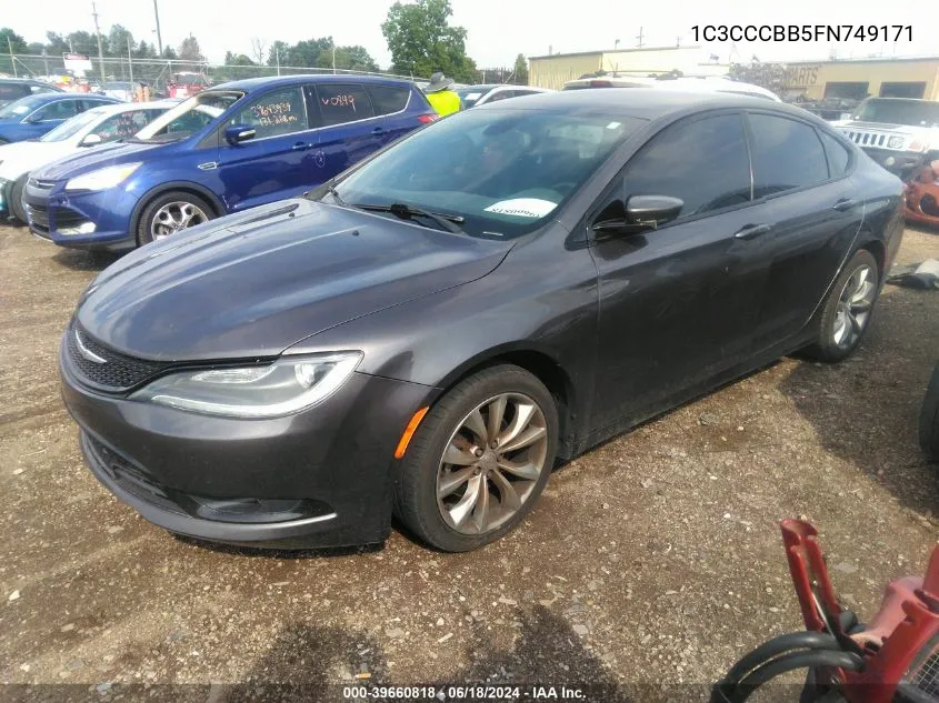 1C3CCCBB5FN749171 2015 Chrysler 200 S