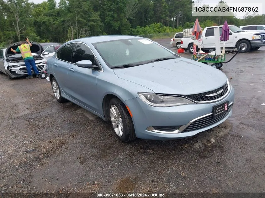 2015 Chrysler 200 Limited VIN: 1C3CCCAB4FN687862 Lot: 39671053