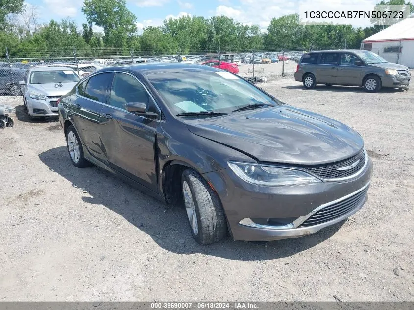 2015 Chrysler 200 Limited VIN: 1C3CCCAB7FN506723 Lot: 39690007