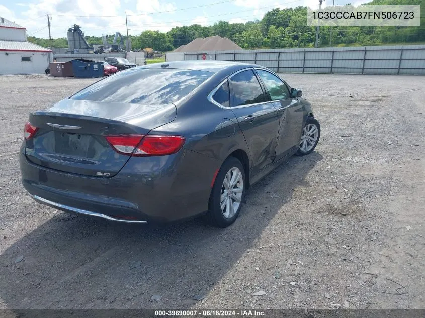 2015 Chrysler 200 Limited VIN: 1C3CCCAB7FN506723 Lot: 39690007