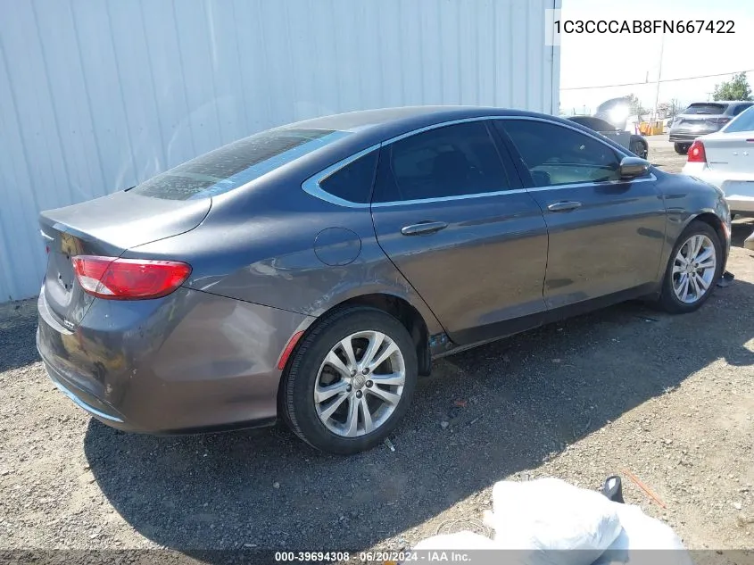 1C3CCCAB8FN667422 2015 Chrysler 200 Limited