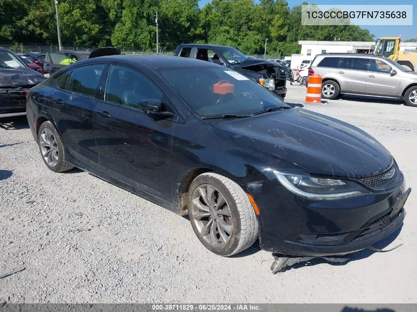 2015 Chrysler 200 S VIN: 1C3CCCBG7FN735638 Lot: 39711829