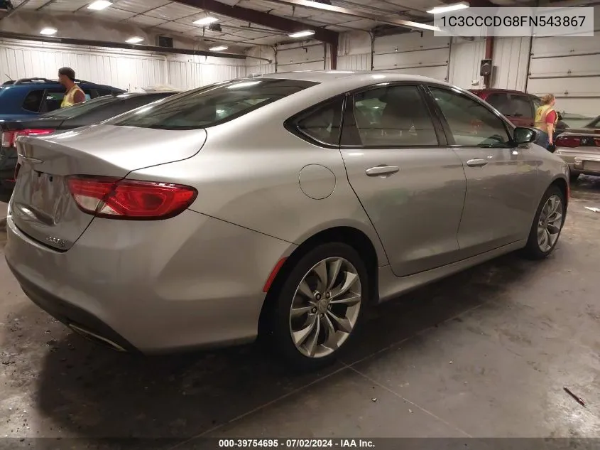 1C3CCCDG8FN543867 2015 Chrysler 200 S