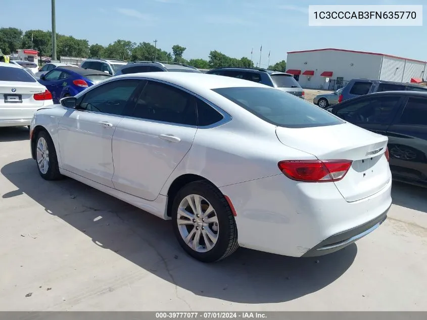 1C3CCCAB3FN635770 2015 Chrysler 200 Limited