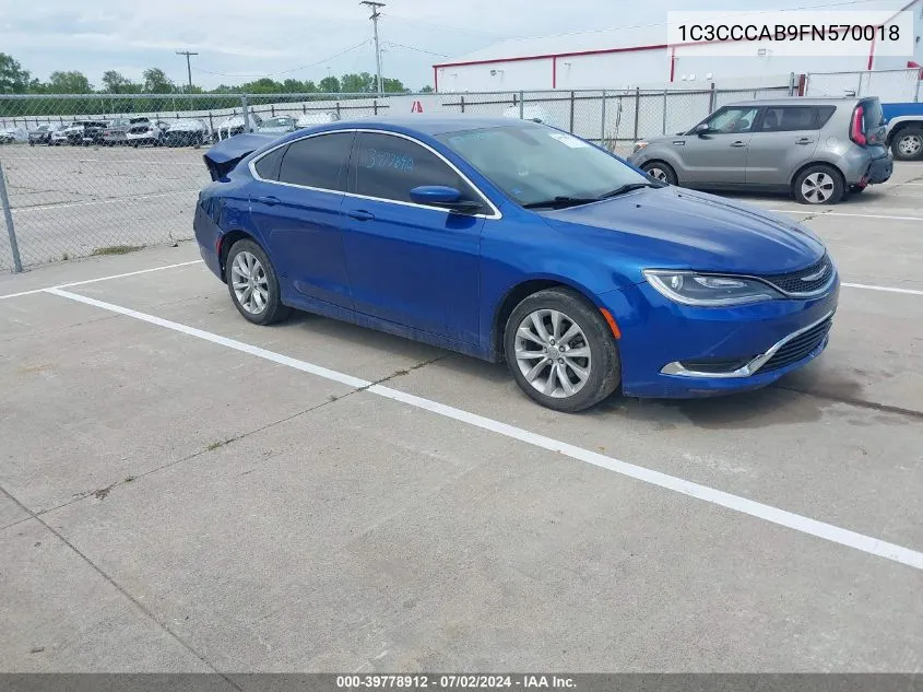 1C3CCCAB9FN570018 2015 Chrysler 200 Limited