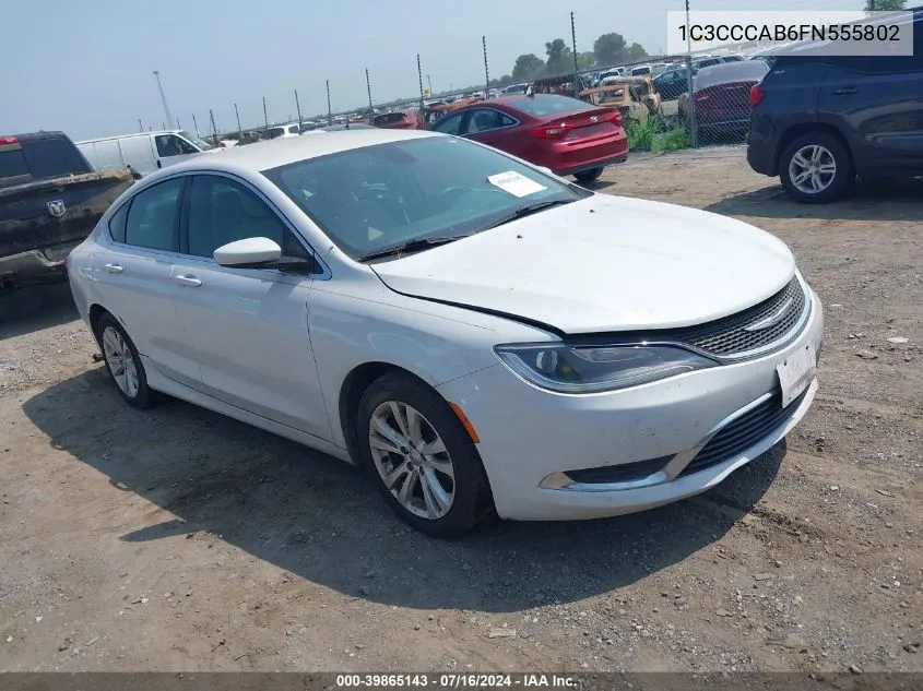 2015 Chrysler 200 Limited VIN: 1C3CCCAB6FN555802 Lot: 39865143