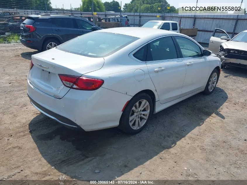 2015 Chrysler 200 Limited VIN: 1C3CCCAB6FN555802 Lot: 39865143