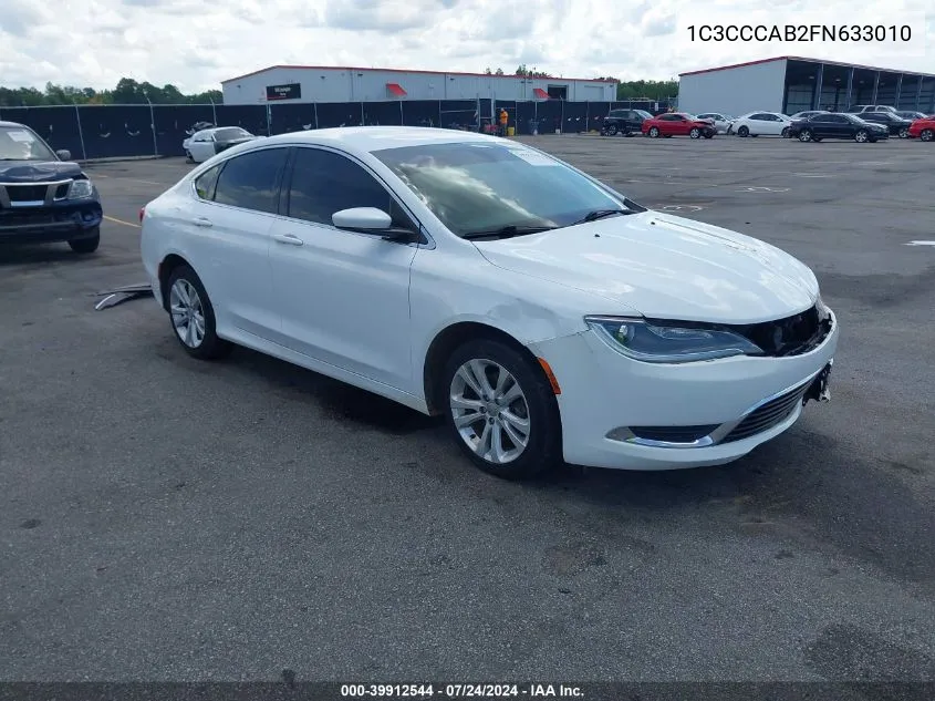 1C3CCCAB2FN633010 2015 Chrysler 200 Limited