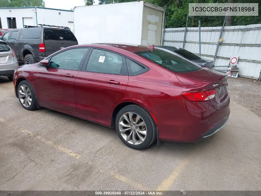 2015 Chrysler 200 S VIN: 1C3CCCBG4FN518984 Lot: 39925048