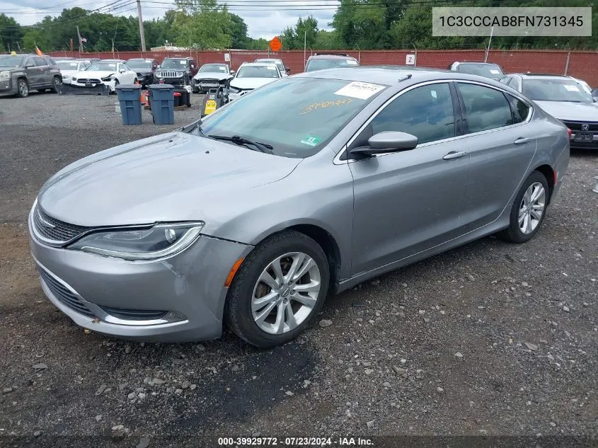 2015 Chrysler 200 Limited VIN: 1C3CCCAB8FN731345 Lot: 39929772