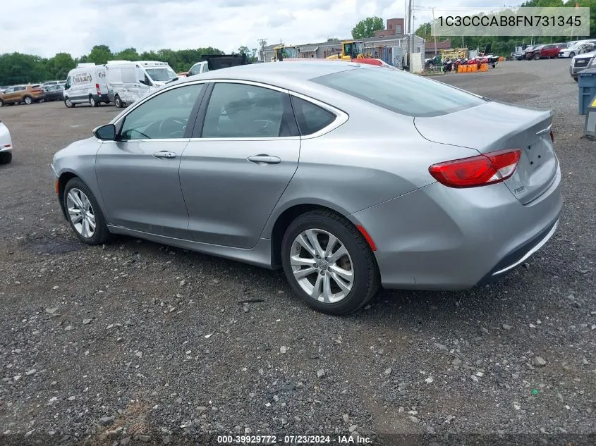 2015 Chrysler 200 Limited VIN: 1C3CCCAB8FN731345 Lot: 39929772