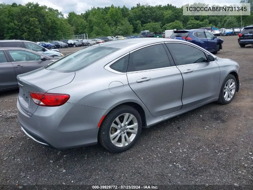 1C3CCCAB8FN731345 2015 Chrysler 200 Limited