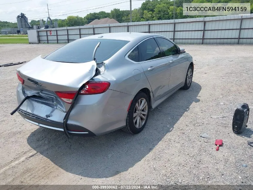 2015 Chrysler 200 Limited VIN: 1C3CCCAB4FN594159 Lot: 39930062