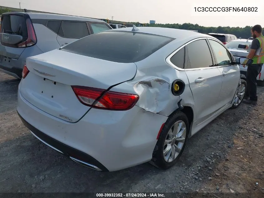 1C3CCCCG3FN640802 2015 Chrysler 200 C