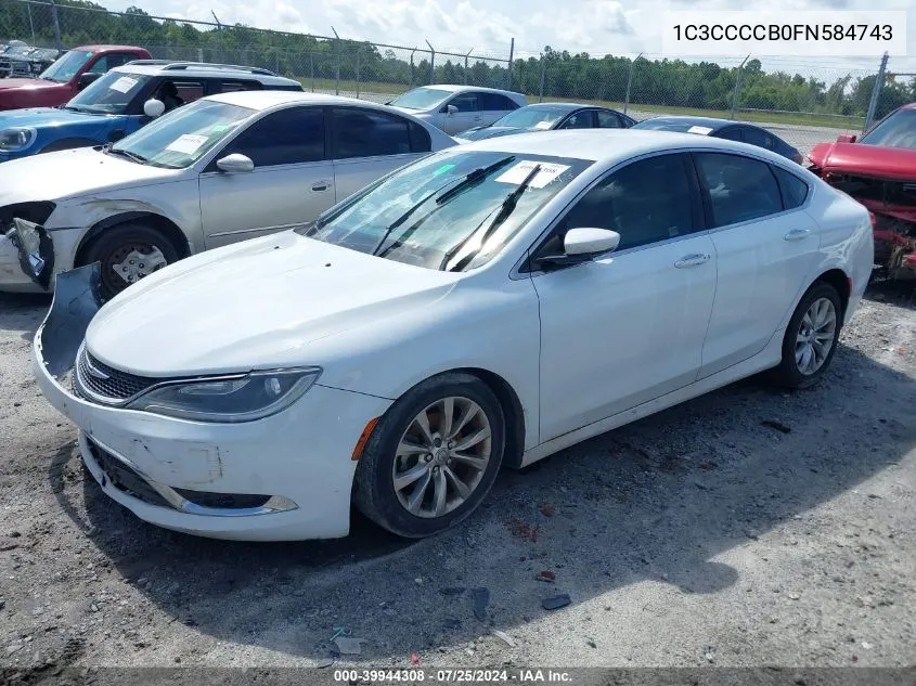 2015 Chrysler 200 C VIN: 1C3CCCCB0FN584743 Lot: 39944308