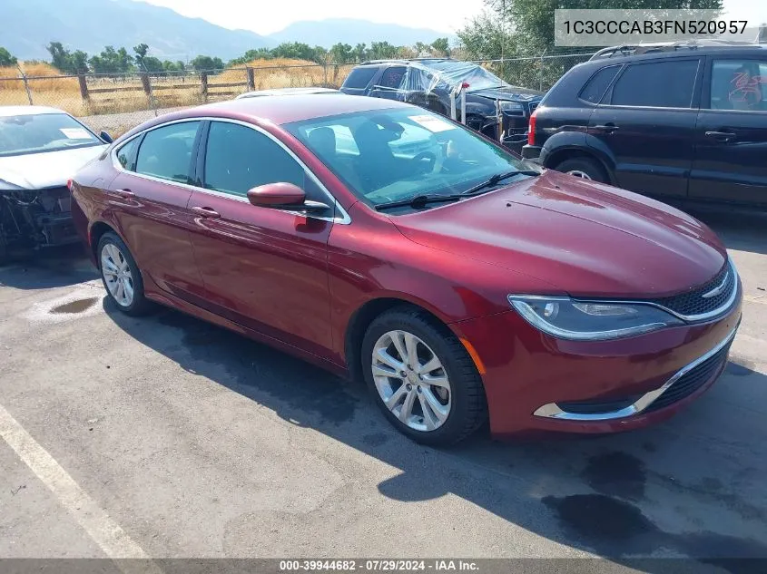 1C3CCCAB3FN520957 2015 Chrysler 200 Limited