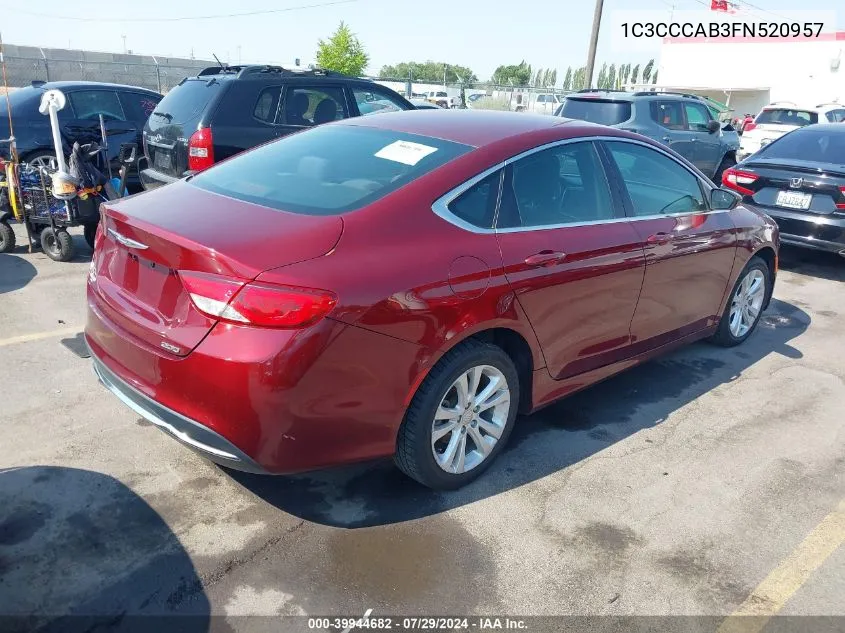 1C3CCCAB3FN520957 2015 Chrysler 200 Limited