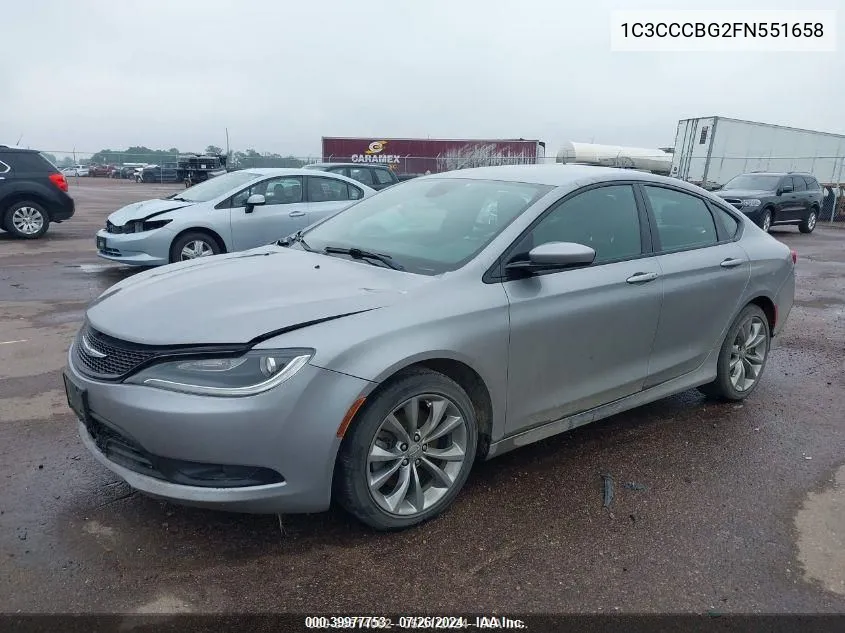 2015 Chrysler 200 S VIN: 1C3CCCBG2FN551658 Lot: 39977753