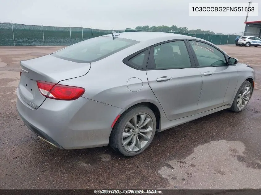 1C3CCCBG2FN551658 2015 Chrysler 200 S