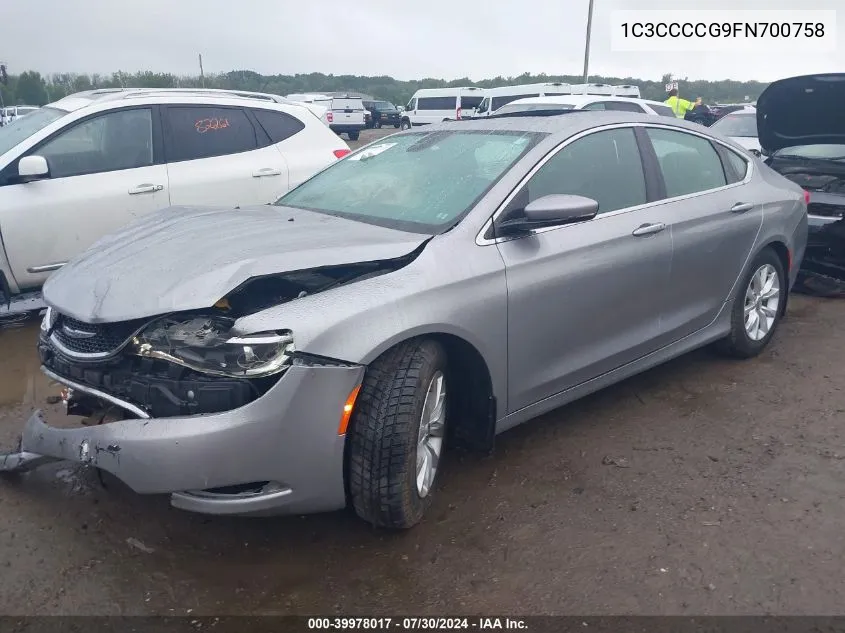 2015 Chrysler 200 C VIN: 1C3CCCCG9FN700758 Lot: 39978017