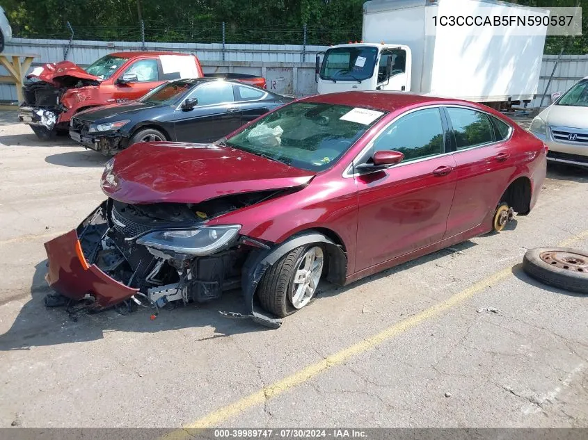 2015 Chrysler 200 Limited VIN: 1C3CCCAB5FN590587 Lot: 39989747