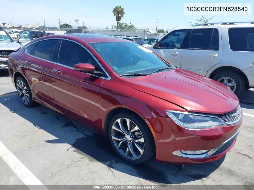 2015 Chrysler 200 C VIN: 1C3CCCCB3FN528540 Lot: 39991883