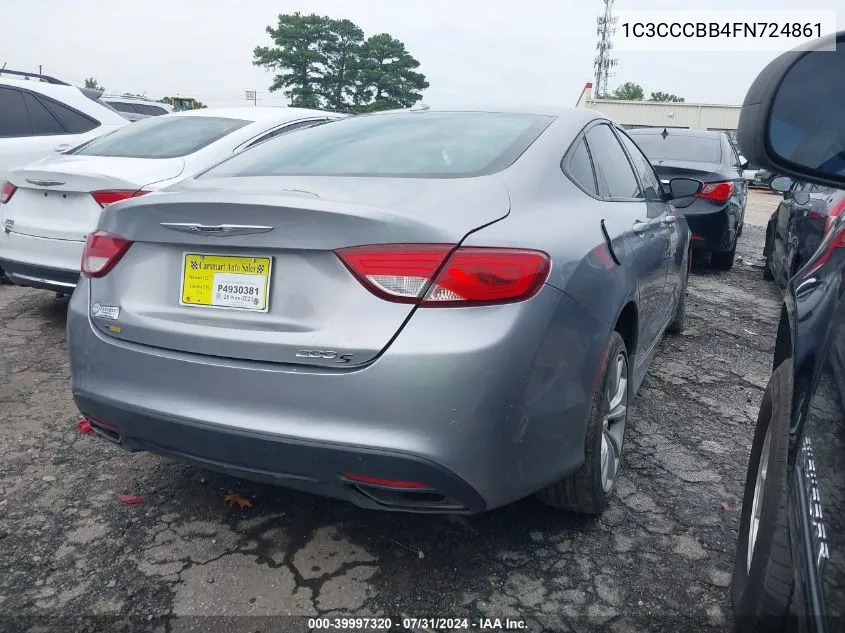 1C3CCCBB4FN724861 2015 Chrysler 200 S