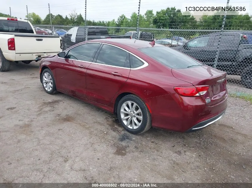 2015 Chrysler 200 C VIN: 1C3CCCCB4FN563586 Lot: 40008502