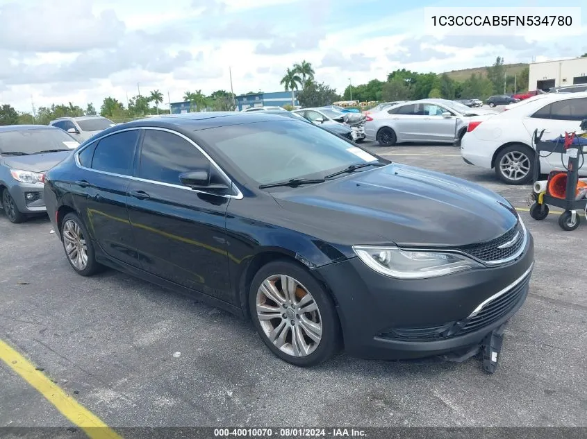 2015 Chrysler 200 Limited VIN: 1C3CCCAB5FN534780 Lot: 40010070