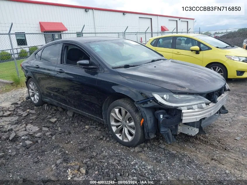 1C3CCCBB3FN716850 2015 Chrysler 200 S