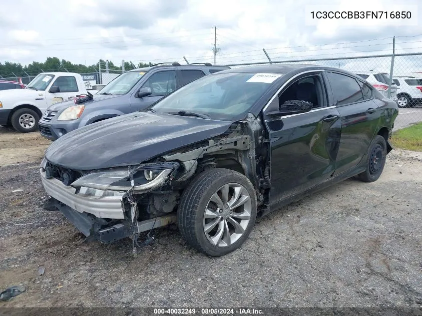 1C3CCCBB3FN716850 2015 Chrysler 200 S