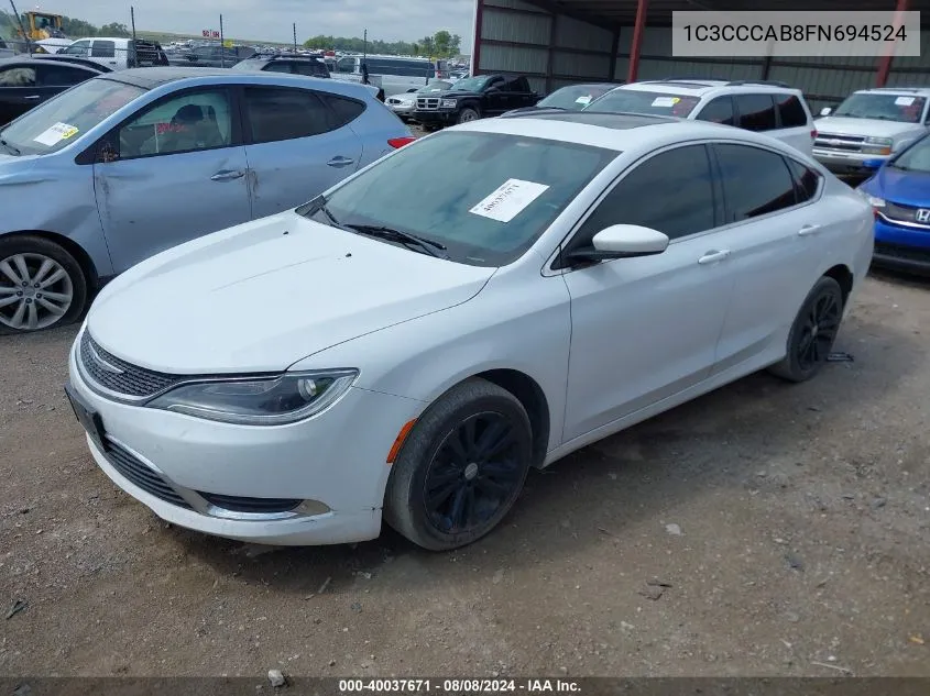 1C3CCCAB8FN694524 2015 Chrysler 200 Limited