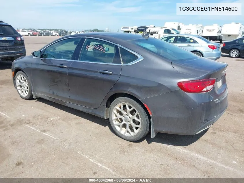 1C3CCCEG1FN514600 2015 Chrysler 200 C