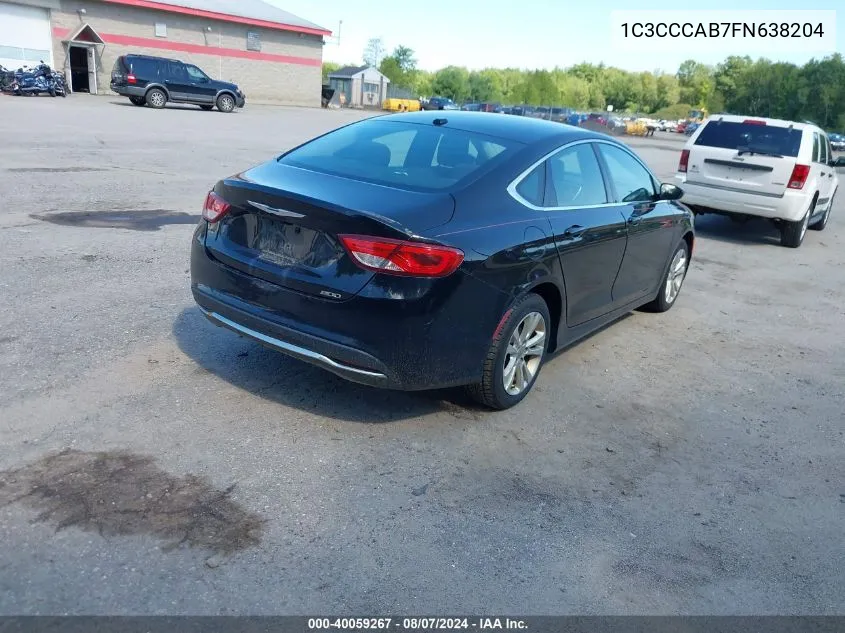 1C3CCCAB7FN638204 2015 Chrysler 200 Limited