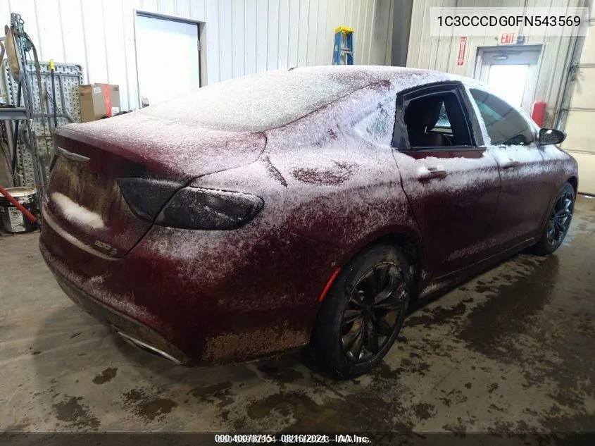 1C3CCCDG0FN543569 2015 Chrysler 200 S