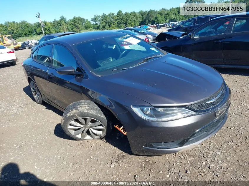 2015 Chrysler 200 S VIN: 1C3CCCBB3FN647965 Lot: 40096457