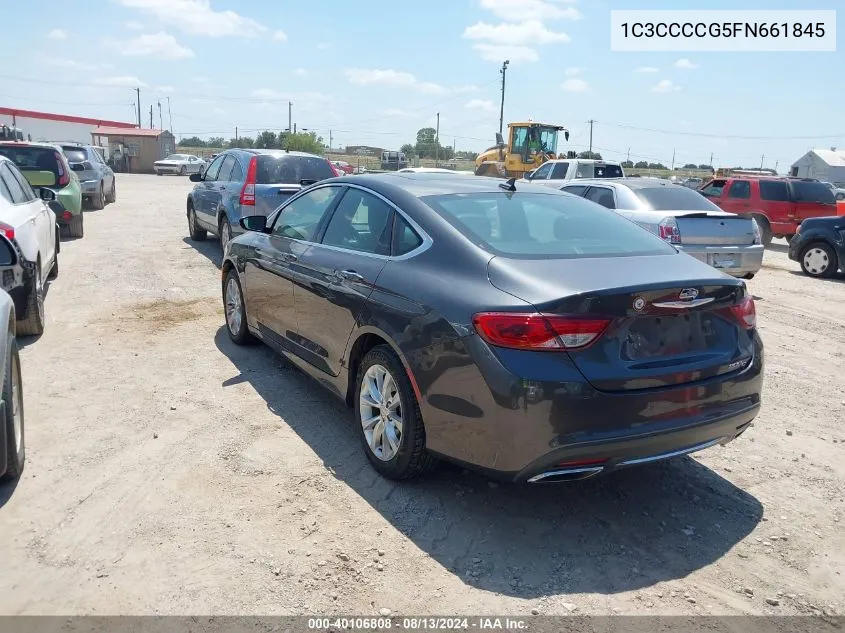 2015 Chrysler 200 C VIN: 1C3CCCCG5FN661845 Lot: 40106808