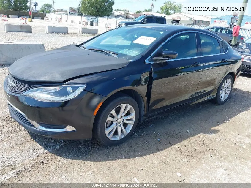 2015 Chrysler 200 Limited VIN: 1C3CCCAB5FN720531 Lot: 40121114