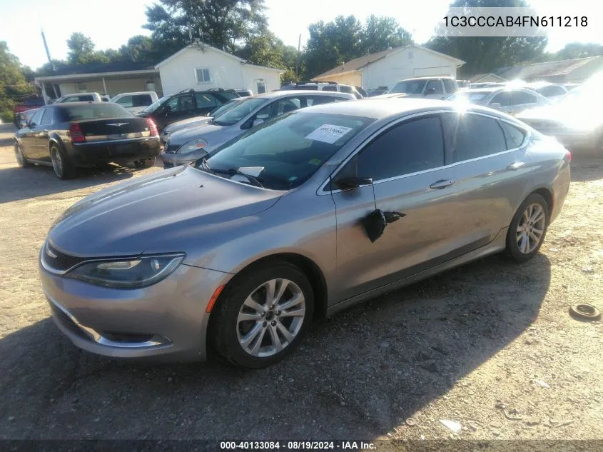 1C3CCCAB4FN611218 2015 Chrysler 200 Limited